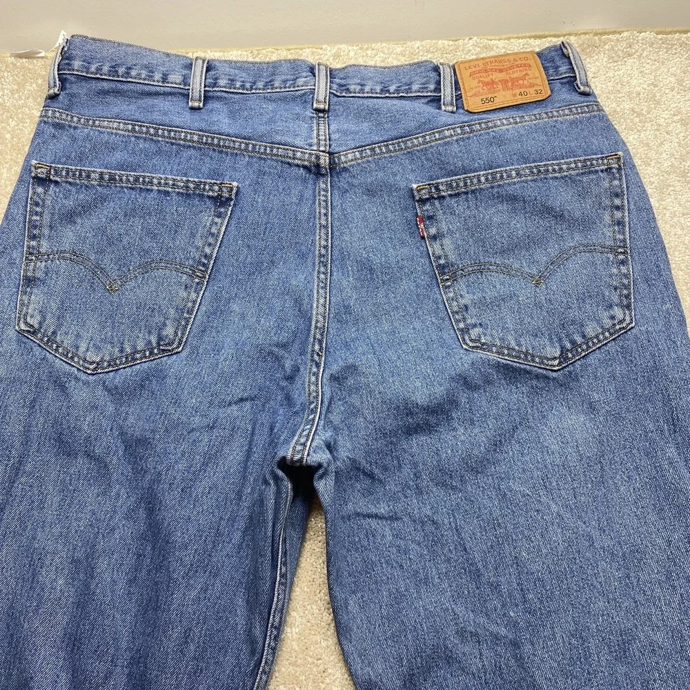 Levis‎ 550 Jeans Mens 40x32 Blue Relaxed Tapered Leg Denim Made Egypt Y2K
